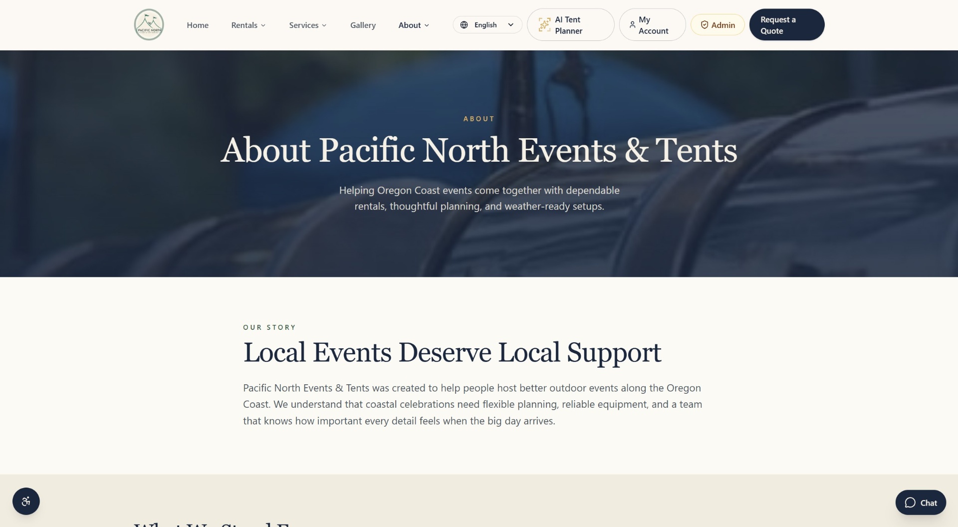 Branded public website